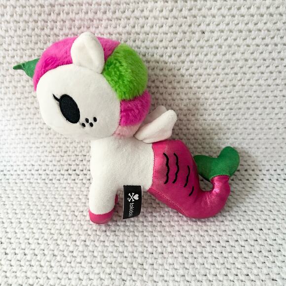 Tokidoki Pitaya Mermicorno Plush Pink Green Mermaid Unicorn Stuffed Animal Rare - Picture 3 of 6